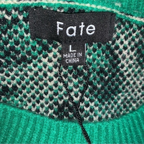 VICI Amazonia Green Leopard Print Sweater large New with tags - Picture 7 of 11